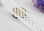 Vintage Delicate Crochet Floral Lace Trim 100 % Cotton For Bridal Veil / Baby's