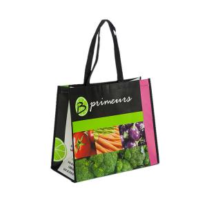 China Bag China Supplier Personalized Print Custom Logo PP Woven Tote Grocery Bag on sale