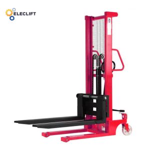 1150mm Fork Length Electric Manual Pallet Stacker 1000kg Capacity
