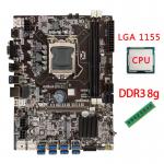 China 8 GPU Eth Mining PC Motherboard Intel®B75 Cryptocurrency 8 USB3.0 to 8 PCIE 16X for sale