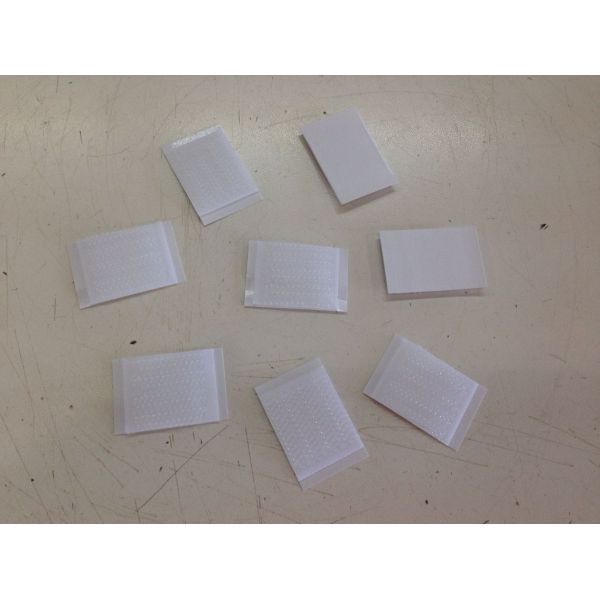 White Hook And Loop Coins Precut Squares , Sticky Back Hook Loop Dots