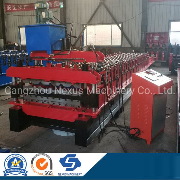 Ce Certificate Double Layer Metal Roofing Sheet Glazed Tile Roll Forming Machine