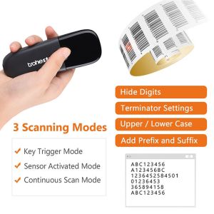 Continuous Scanning Android Bluetooth 1d 2d Barcode Reader