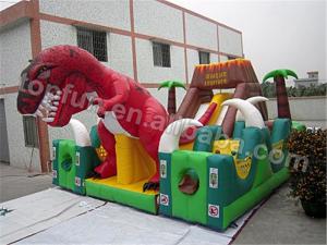 China Jurassic Park Theme Inflatable Playground / Adventurous Kid inflatable castle   on sale