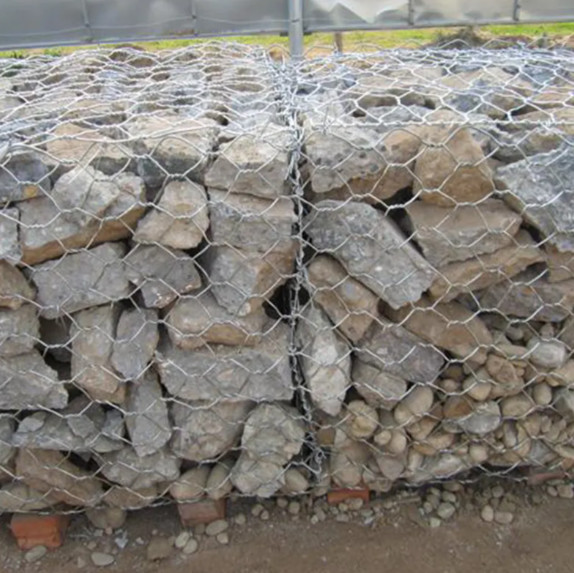 Low Carbon Steel Wire Mesh Hexagonal Gabion Mesh Woven Gabion Stone Cage