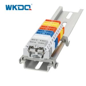 China 260-301B Spring Type Terminal Block Connector Snap In Mounting Screwless 2 Conductor Time Saving High Quality Grey Color on sale