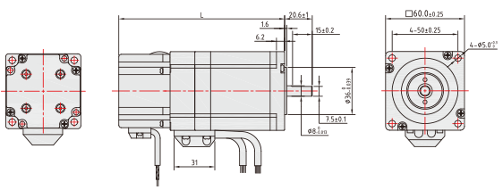 1.8 Degree Nema 34 5N.M Brake Stepper Motor
