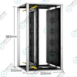 SMT Loading And Unloading Rack 355*320*563mm with 5 Pieces Assembled Side Panel Structure