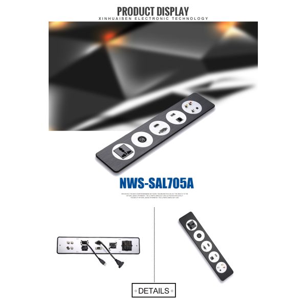 Undertable Desktop Socket Outlet Power Data Matte Black 230V