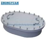 China CB/T 4392 Type AA Oval Multi Bolts Manhole Cover With Raised Coaming Marine Outfitting for sale