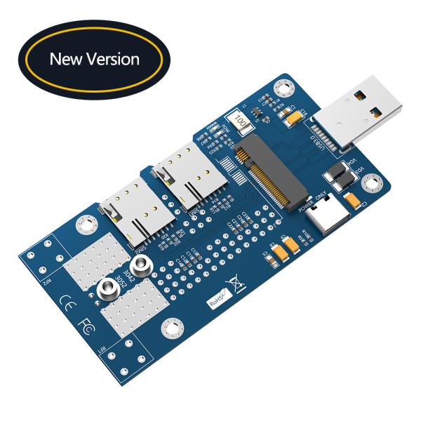 Buy USB 3.0 & Type-C Auxiliary Power To NGFF M.2 B-Key Wireless Adapter Card With 2 NANO SIM Slot For 5G 4G LTE WWAN Modem Module. at wholesale prices