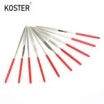 Round File 10PCS Mini Diamond Needle File with Tooth Pattern Bidentate Pattern
