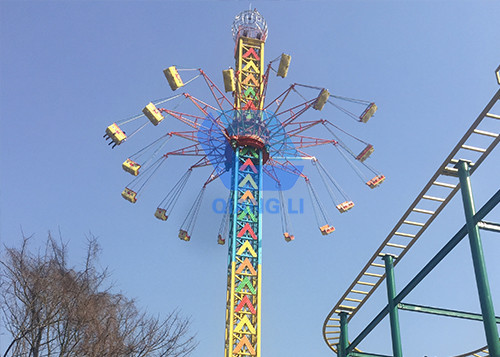 Safety Amusement Park Thrill Rides Top Drop Swing Rotary Flying Sky Tower Rides