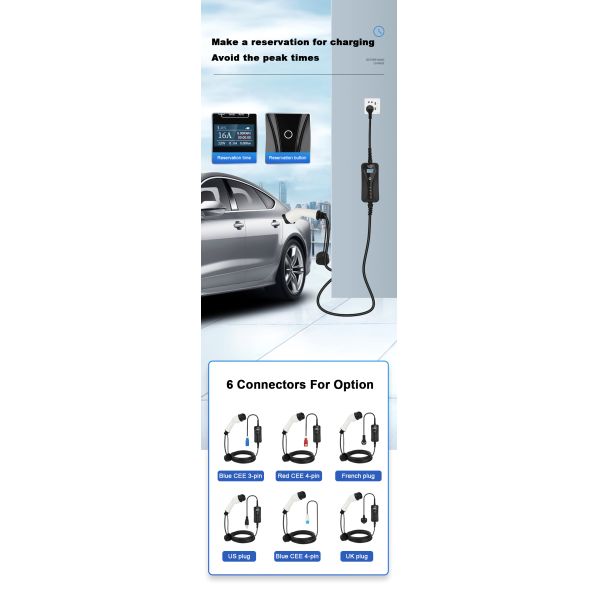 Portable Evse Charging Adapter Wallbox Ev OBC Charger With CEE 4pin
