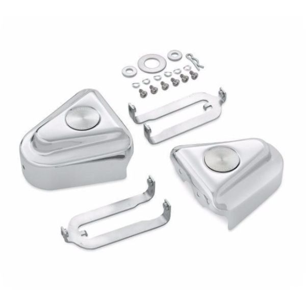 Chrome Swingarm Axle Covers Custom CNC Machining Bar / Shield Rear Type Durable