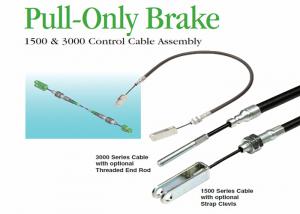 China Control Cables Pull - Only Brake Cables With Threaded End Rod / Strap Clevis on sale