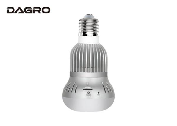 Buy Fisheye 960P / 1536P Led Bulb Security Camera , Double Lights Bulb Wireless Spy Camera at wholesale prices