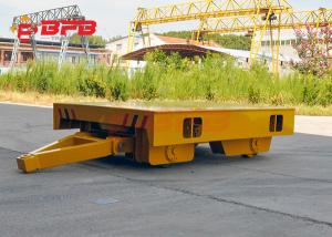 China Workshop Material Transfer Carts Winch Towing On Rails Yellow / Gray Color on sale