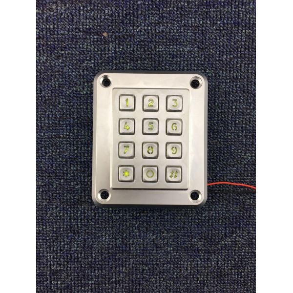 2017 hot sale Heavy duty die casing back lighted keypads with 12 buttons