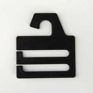 China Custom Black 6.1*7.4CM PS Plastic Tie Hangers With Logo on sale
