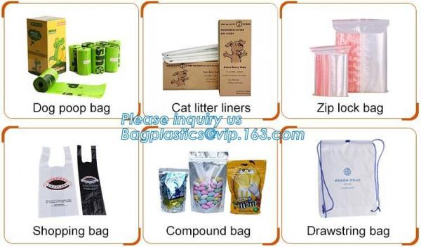 biodegradable dog poop bags/dog waste bags with dispenser, Dog Waste Bags with Dispenser and Leash Clip/Pet waste bag