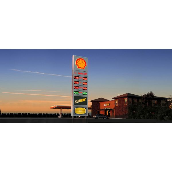 Led Fuel Price Signs Red Amber Green Blue White Digit Height 4" 6" 12" 16" 18" 36"