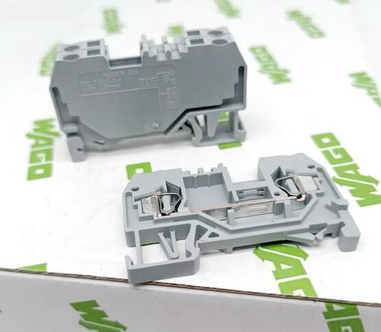 Original 280-901 DIN Rail Mount Terminal Block, Single-Level Front Entry, Grey, 2 Positions, 28 AWG, 12 AWG, 2.5 mm²