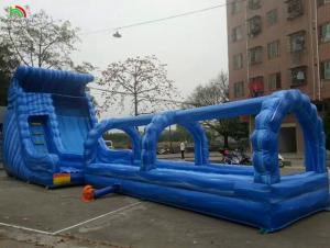 China Commercial inflatable water slip slide with pool inflatable bouncer water slide with pool on sale