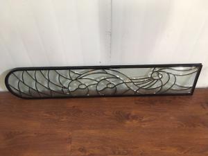 Quality Translucency Bevel Art Glass Panels Curve / Flat Shape Custom Size for sale