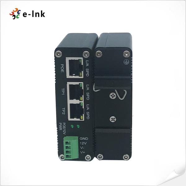 Buy Industrial Power Over Ethernet Splitter 2 Ports 12VDC Output WithSwitch Function at wholesale prices