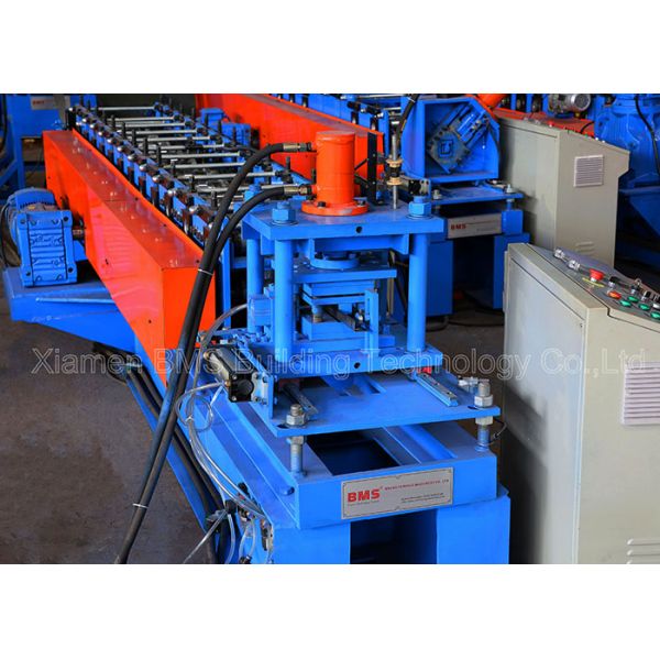 1.5 - 2.0 Thickness Shelf Bracket Roll Forming Machine With Servo Feeding Device