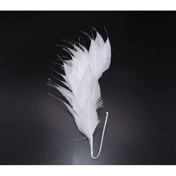 Dyed Pattern Goose Feather Flower Mount with Wire Accessory Durable Construction