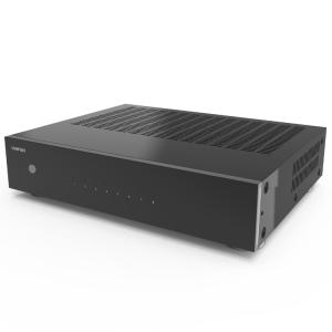 China 4 Zone 8 Channel Power Amplifier 8X50 400 Watts RMS Class D Distributed Audio Amplifier Front with Panel On/Off Buttons on sale