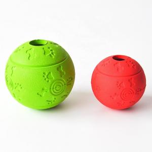 China Dog Ball Pet Play Toys Natural Rubber Material Sphere Dia 10 / 7.6cm on sale