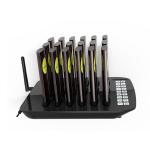wireless keyboard transmitter with 18 coaster pagers for waiter calling customer