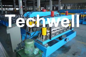 Quality Wave Tile / Color Steel Tile Roll Forming Machine With Touch Screen PLC Control System for sale
