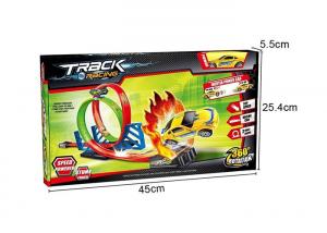 Quality Hot Wheels Fast Track Race Car Set , Kids Race Car Track Set 360° Rotation for sale