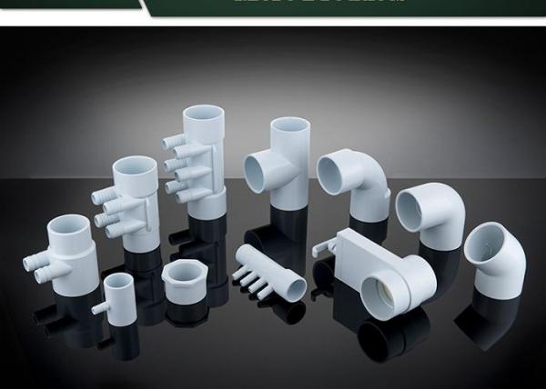 Buy PVC Plumbing Parts Plastic Water Distribution Manifold , Tee , Elbow For Connecting at wholesale prices