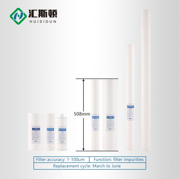 20 inch Polypropylene Cotton Spun Yarn Melt Blown Sediment Filter Cartridge for Pre Filter