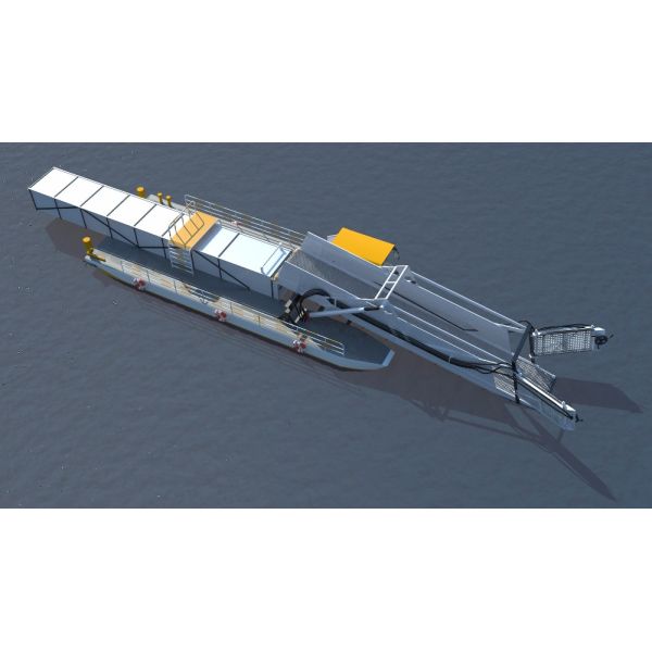 Water Reed Hyacinth 5000m2 Aquatic Weed Harvester Boat