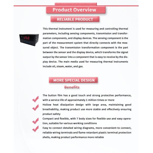 Thermal Meter Control Instrument with High Accuracy and Flexible Input Signal Setting