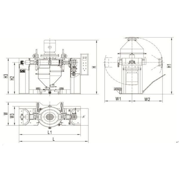 300L Powder Mixers Masterbatches Container Mixer Consistent Mixing Operation
