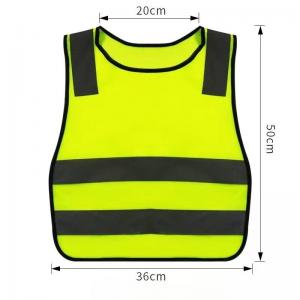 China Fluorescent Yellow Kids Reflective Vest Polyester For Safety And Visibility on sale