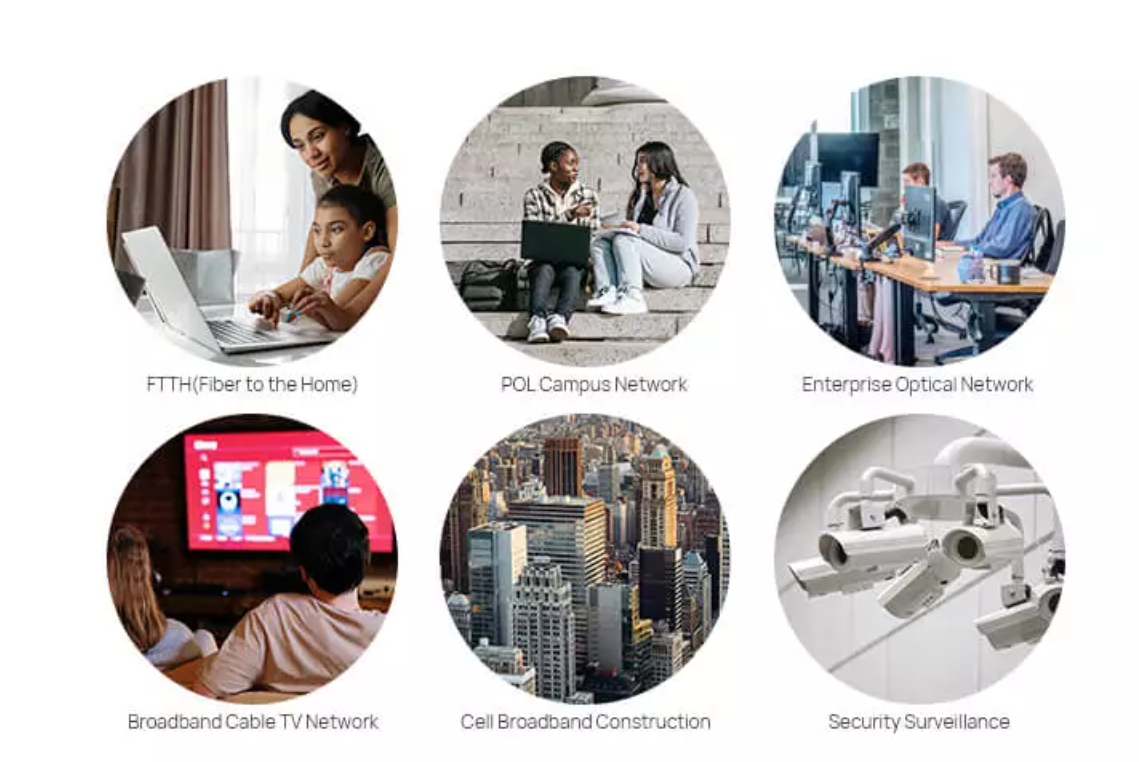 1U EPON Mini GPON OLT Optic Fiber 4 Port Compatible FTTx Solutions