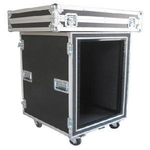 Quality Aluminum Flight Case With Wheels / Handles Plastic 4U Rack Case for sale