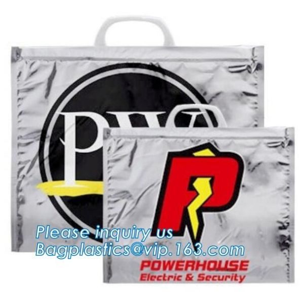 reflective Thermal Plastic handle portable aluminum epe foam Insulation bag cool bag,aluminum film lunch Thermal food pi