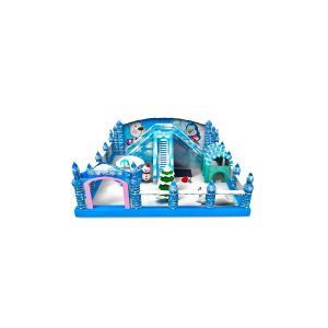 Quality Snow Theme Children Fun Park Inflatable With Two Slide Bouncy for sale