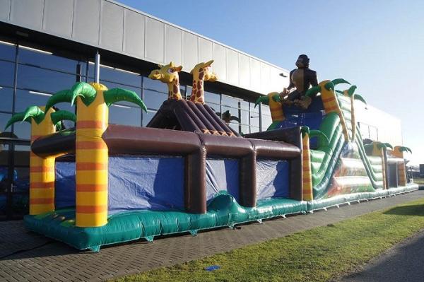 Buy Custom Made Inflatable Jungle Obstacle Course Flame Retardant at wholesale prices