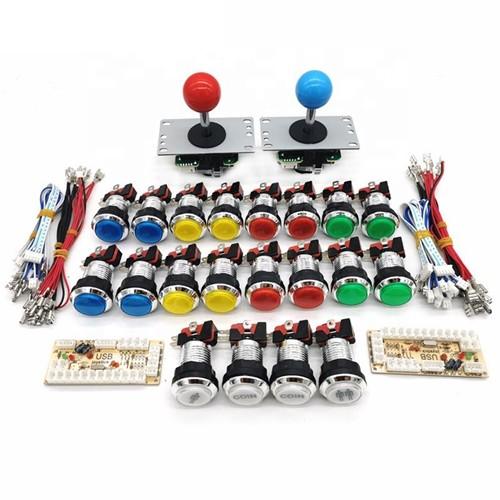 Arcade Game DIY Parts Kit Zero Delay USB Encoder to PC + 8Way Sanwa Joystick +