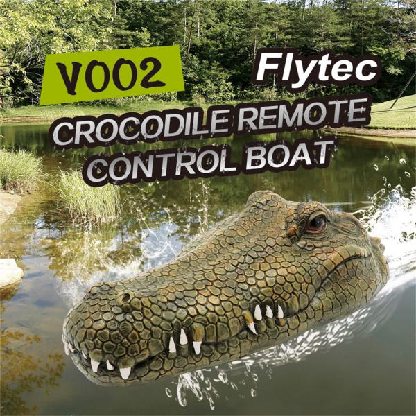 Buy 2.4ghz Remote Control RC Boat Simulation RC Crocodile Head Army Color at wholesale prices